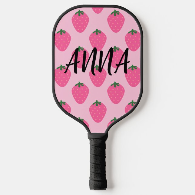 STRAWBERRY CUSTOM NAME PICKLEBALL PADDLES (Front)