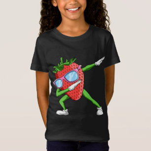 Strawberry Dabbing Fruit Lover Fruitarian Strawber T-Shirt