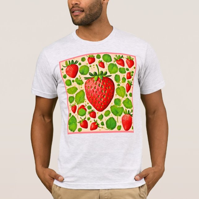 Strawberry Dadaist Artwork T-Shirt (Front)