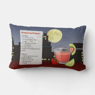 Strawberry Daiquiri Cocktail Recipe Lumbar Cushion