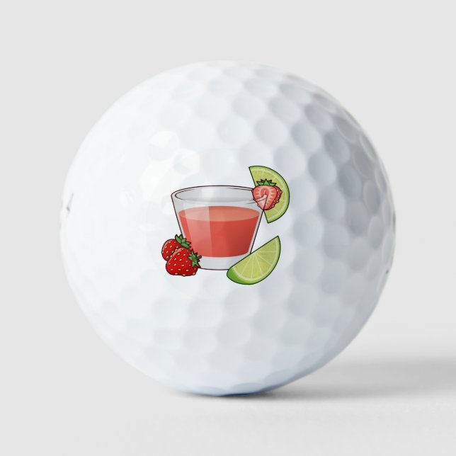 Strawberry Daiquiri Golf Balls (Front)