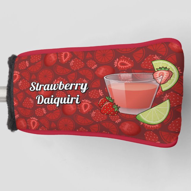Strawberry Daiquiri Golf Head Cover (Front)