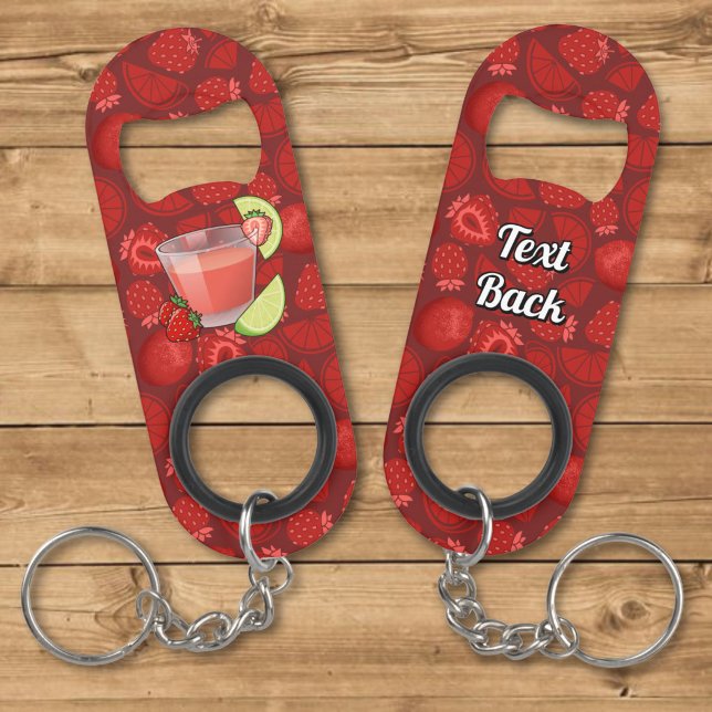 Strawberry Daiquiri Keychain Bottle Opener (Creator Uploaded)