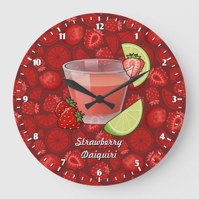 Strawberry Daiquiri Large Clock (Front)