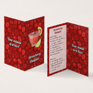 Strawberry Daiquiri Recipe Business Card