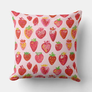 Strawberry Delight Pattern Cushion