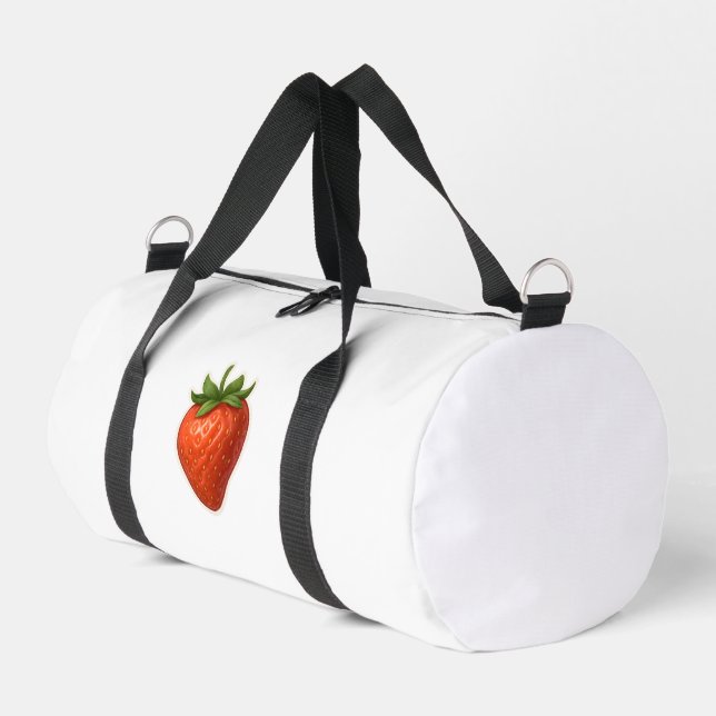 Strawberry Design Duffle Bag (Left Corner)