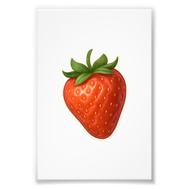 Strawberry Design Photo Print (Front)