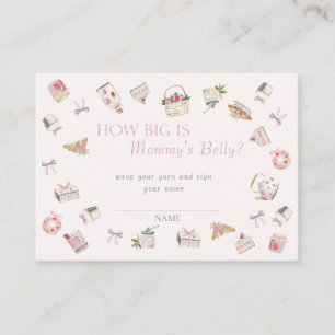 Strawberry Dessert Baby Shower Big Mommys Belly Enclosure Card
