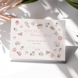 Strawberry Dessert Baby Shower Big Mommys Belly Enclosure Card