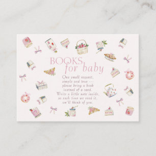 Strawberry Dessert Baby Shower Books For Baby  Enclosure Card