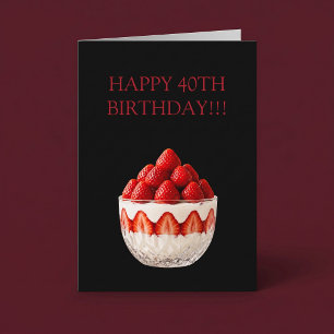 Strawberry Dessert Birthday Card