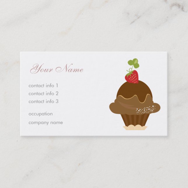 Strawberry Dessert Business Card (Front)