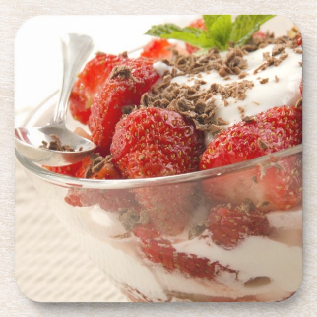 Strawberry Dessert With Fresh Yogurt Coaster (Front)