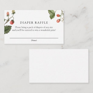Strawberry Diaper Raffle Enclosure Card