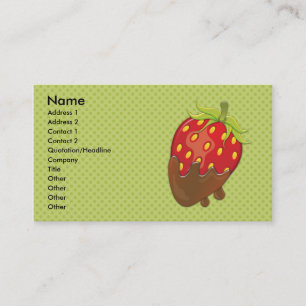 Strawberry dipped in chocolate business card