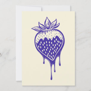 strawberry dipped in chocolate invitation