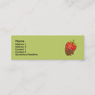 Strawberry dipped in chocolate mini business card