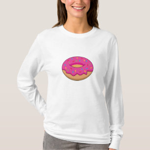 Strawberry Donut with Sprinkles Cartoon T-Shirt