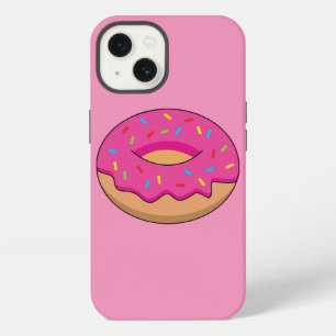 Strawberry Doughnut with Sprinkles Cartoon iPhone 13 Case