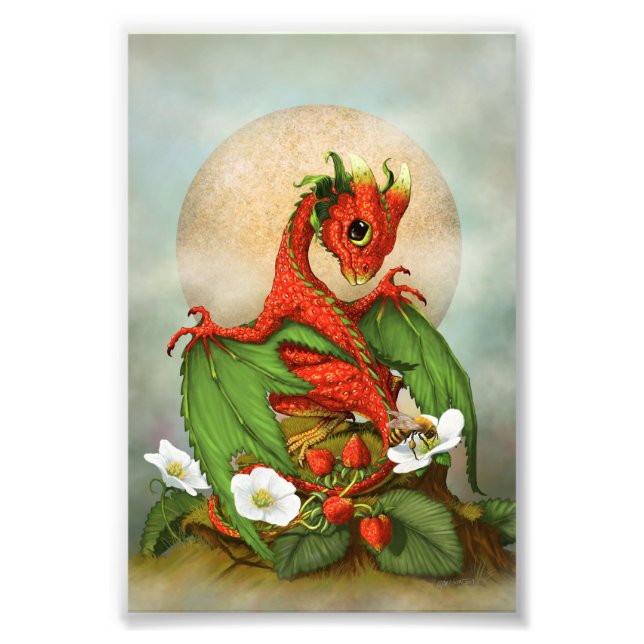 Strawberry Dragon 4x6 Print (Front)
