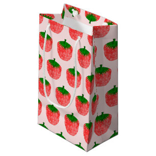 Strawberry Drawing Small Gift Bag