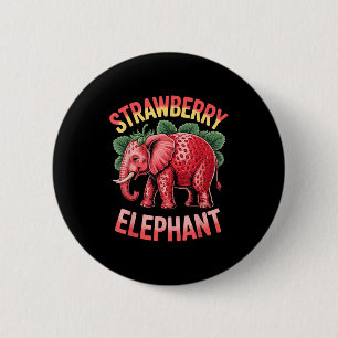 Strawberry Elephant Cute Meme Kids Italian Brainro 6 Cm Round Badge