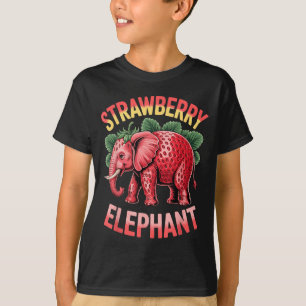 Strawberry Elephant Cute Meme Kids Italian Brainro T-Shirt