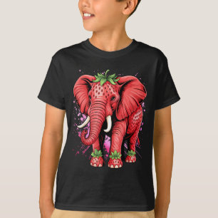 Strawberry Elephant Italian Brain Rot Meme Birthda T-Shirt