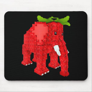 Strawberry Elephant Mouse Pad