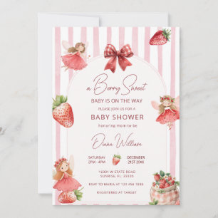 Strawberry Fairies Baby Shower Berry Sweet Invitation