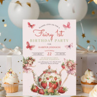 Strawberry Fairy 1st Teapot 1st Birthday