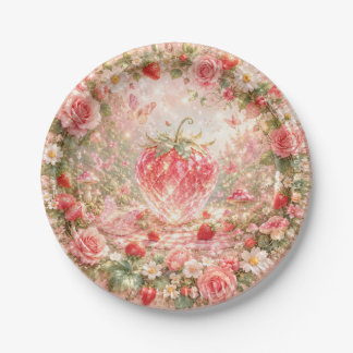 Strawberry Fairy Picnic Paper Plates