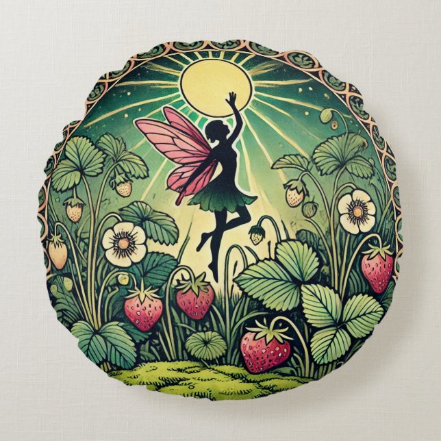 Strawberry Fairy                                   Round Cushion (Front)