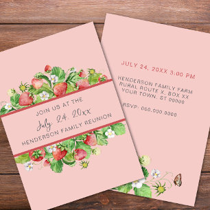 Strawberry Family Reunion Invitation