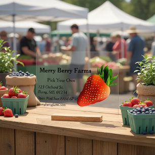 Strawberry Farm Acrylic Sign
