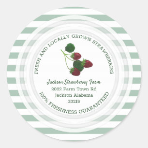 Strawberry Farm Custom Business Classic Round Sticker