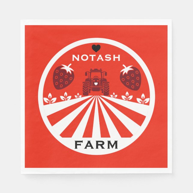 Strawberry Farm Shop Napkin (Front)