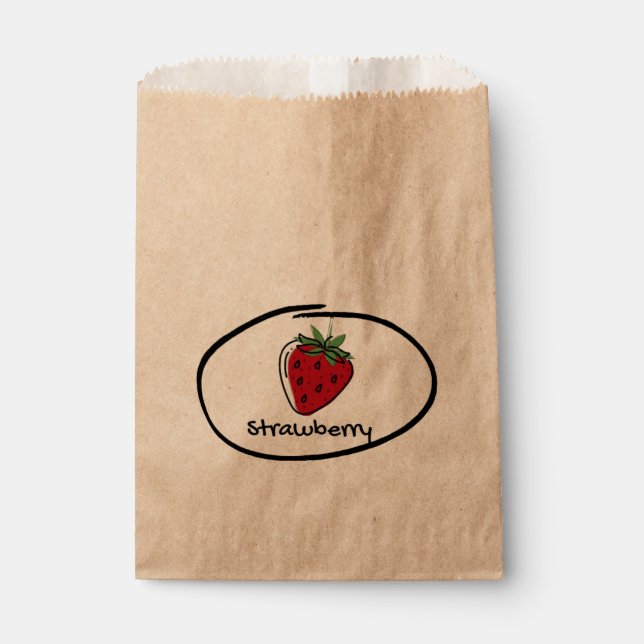 Strawberry Favour bags  (Front)