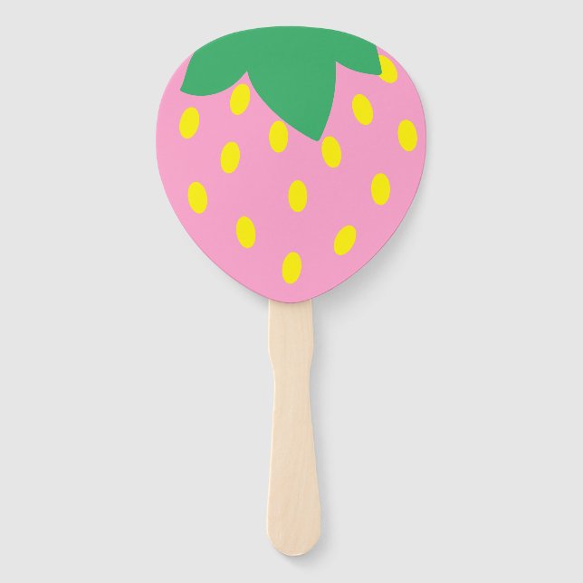 Strawberry Favours Hand Fan (Front)