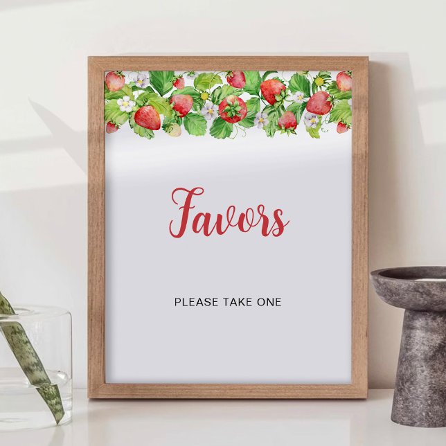 Strawberry Favours Table Sign (Creator Uploaded)