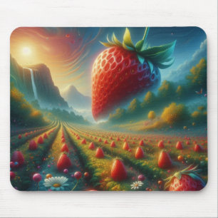 Strawberry Field of Dreams Mouse Pad