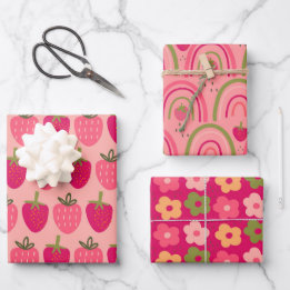 Strawberry Fields Delight 1 Wrapping Paper Sheet