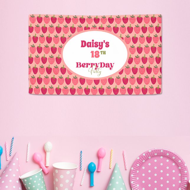 Strawberry Fields Delight Birthday Banner (Creator Uploaded)