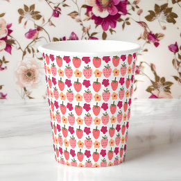 Strawberry Fields Delight Birthday  Paper Cups