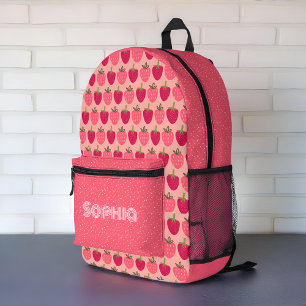 Strawberry Fields Delight  - custom name  Printed Backpack