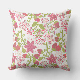Strawberry Fields Outdoor Pillow