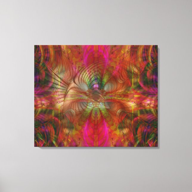 Strawberry Fields Psychedelic Abstract Canvas Print (Front)