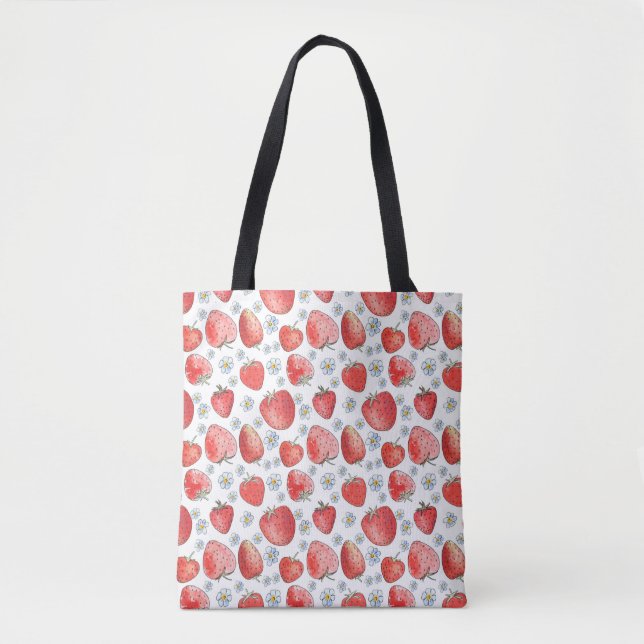 Strawberry Fields: Summer Freshness Tote Bag (Front)