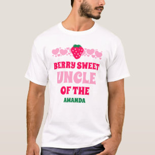 Strawberry First Birthday Celebration Uncle T-Shirt